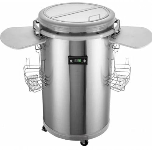 Gino Gelati Party Kühlschrank Edelstahl mit Weiß Kühlbox, Getränkekühlschrank