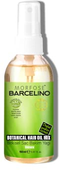 Barcelino Botanical Hair Oil Mix 150ml - Pflanzliches Haarpflegeöl - Erhöht die Widerstandskraft der Haare, Bietet Feuchtigkeit, Erhöht die Vitalität, Verhindert Bruch und Verlust