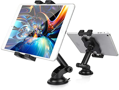 Linkstyle Tablet Halterung Auto, Universal 360° Drehung Armaturenbrett Ipad Halterung Auto, Starker Saugnapf Tablet Halter für 5,5-11 Zoll Smartphone