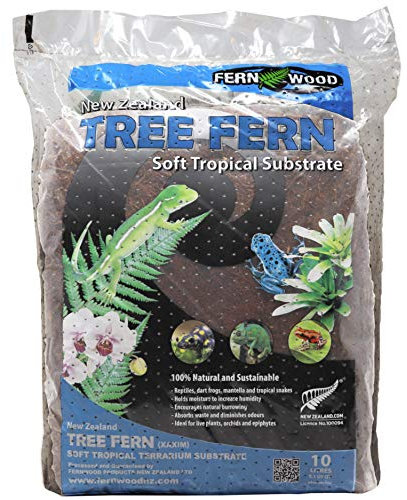 Fernwood orkidé växande medium och reptilsubstrat – naturlig, ekologisk, långvarig | för orkidéer och andra epiphyter | användning i terrarier och vivarier | 10 liter (9,1 amerikanska kvarter)