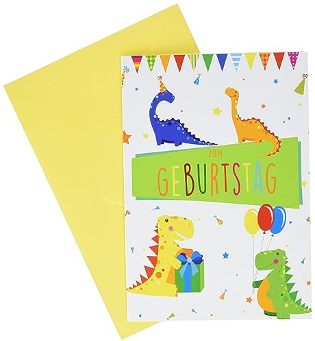 Perleberg Glückwunschkarte zum Kindergeburtstag I Basic Classic Collection I Geburtstagskarte Kinder I Glückwunschkarte Geburtstag mit Motiv I 11,6 x 16,6 cm