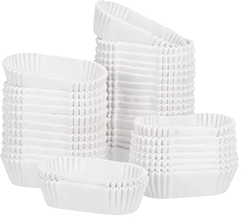 Cabilock 1000 Pezzi Teglie Da Forno Per Pane Pirottini Di Carta Tazza Di Carta Ovale Della Torta Pirottini Per Cupcake Piccola Teglia Per Il Pane Padelle Usa e Getta Scatola Per Torte Mini