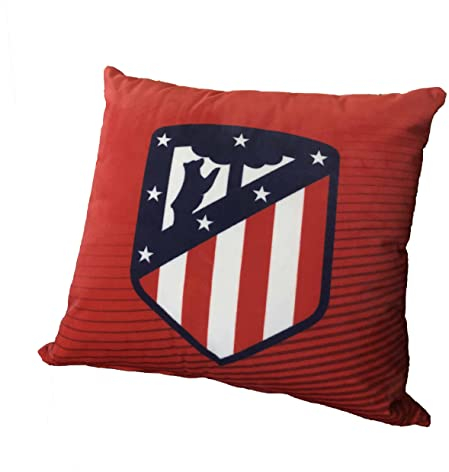 Asditex Cojin Velvet Terciopelo Atlético de Madrid 45 cm. x 45 cm. (Incluye Relleno)