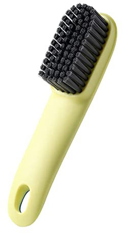 Wzxhew # Clashing Color Plastic Shoe Brush Cleaning Brush Set Household Multifunctional Laundry Brush Long Handle Shoe Polish Plastic Tool Brush (Yellow, One Size)