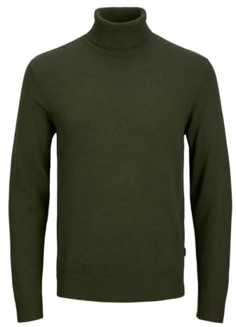 Jack & Jones JJEEMIL 12157417 - Maglia da Uomo, Verde Combo, XL