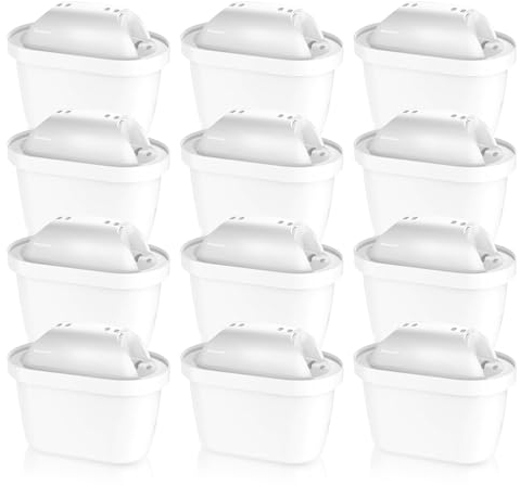 BREOILUTLE Wasserfilter kartuschen Ersatz für Brita® Marella® Kanne Wasserfilter, Filterkartuschen Kompatibel mit Brita® Maxtra+® Plus Maxtra Pro® All-in-1, Reduziert PFAS/PFOA/PFOS (12, 12-PCS)