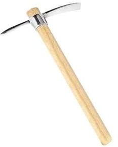 Pioche à Double tête en acier inoxydable, petites haches de jardinage avec poignée for la transplantation, creuser et planter