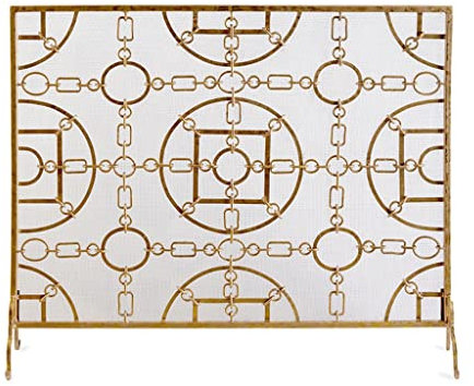 Écrans décoratifs Grille de cheminée Pare-étincelles à vent industriel Clôture de cheminée en fer forgé Cloison Garde de cheminée Manteau de cheminée Clôture de cheminée Cheminée dorée Pare-étinc