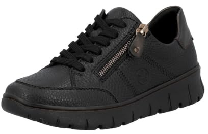 Rieker Women's N1301 Lace-Up Shoes, Black, 37 EU, Black, 4 UK