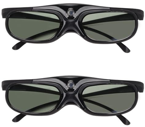 144 Hz DLP Link Active Shutter 3D-glasögon, Vivitek, svart, lätt, bärbar; bekväm, med lång batteritid för att skydda ögonen