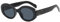 AYBIOSD Vintage Oval Katzenaugen Sonnenbrille Damen Klein Schmal Cateye Brille UV400 Schutz Retro Sunglasses Für Fahren Reisen,Black 1