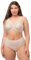 Ulla Popken Damen Entlastungs-BH, ohne Bügel, Strassanhänger, Cup C - G BRA, perlweiß, 120F