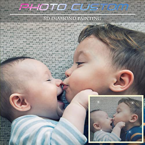 Carsilers Diamond Painting Eigenes Fotos,Private Custom Ihr Eigenes Bild, Foto Benutzerdefinierte Diamant Malerei,Individuelles Personalisiertes Bild FüR Home Wall Decor,Runden Steinen,40x50cm