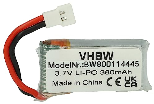 vhbw Akku Ersatz für Carrera 370410144 für Drohne Multicopter Quadrocopter (380mAh, 3,7V, Li-Polymer)