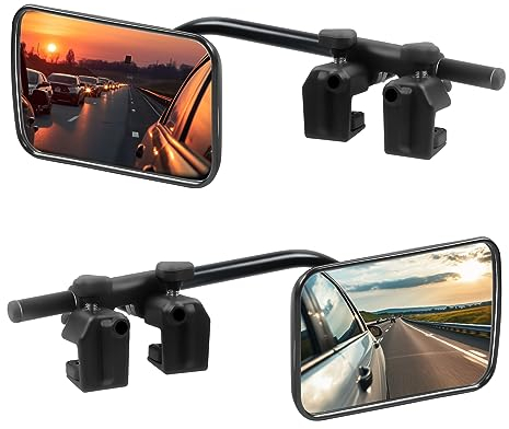 MaxEarn 2 Stück Außenspiegel, Wohnwagen Spiegel, Auto Universal Verstellbarer Zusatzspiegel, Spiegelverlängerung, Zusätzliche Rückspiegel, Anhänger Abschleppspiegel für Wohnmobil RV