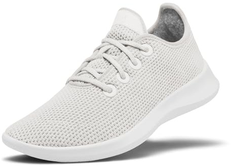 Allbirds Men’s Tree Runner, Everyday Sneakers, Machine Washable Shoe Made with Natural Materials, Kaikoura White (White Sole), 9 UK