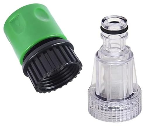 Quick Connect Pressure Washer Garden Hose Adapter - 3/4, Pressure Washer Accessories and Parts Compatible with PW909103K,Two Piece,(Green)，