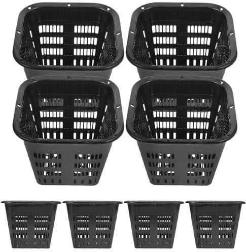 BESPORTBLE 8 Pezzi Vasi Idroponici in Plastica Per Coltivazione Senza Suolo Con Controllo Radici Cesti Per Piante Ideali Per Orto in Terrazzo Balconi E