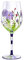Casas de vino elegantes copas de vino pintadas 560ml Vino de flores Resistencia al calor de vaso Fantasía Copa de vino decorativo Copa decorativa Presente para cumpleaños Bodas Día de San Valentín Al