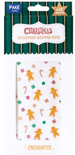PME 12 Fogli di carta Pergamena Natalizia - Pan di Zenzero
