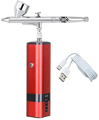 Färgsprutpistolsats Airbrush Med Kompressor Frisör Skönhet Nagelmodell Bil Trådlös färgsprutpistolsats Multifunktionell användning(18cm)