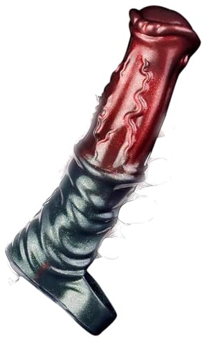 XXL Realistic Penis Sleeve Reusable 7.95'' Silicone Cock Sleeve Enlarger Monster Horse Dildo with Thickened Testicle Cock Ring Delay Ejaculation Stronger Erection Adult Sex Toy for Enlarge Prolong