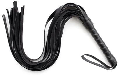 Générique Erotic Slave Whip Leather Tassel Adult Games BDSM Bondage Sex Toys for Woman Harness Flogger Spanking Bondage Restraints Couples(206-Black)