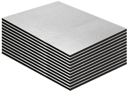 12 pannelli isolanti per auto, isolanti acustici, autoadesivi, isolanti acustici, per auto, spesso utilizzati per isolamento acustico, impermeabile, 250 x 180 x 5 mm