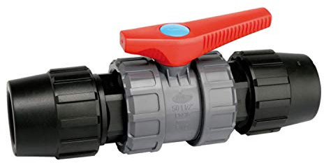 Jimten 052283 Válvula de bola, Gris y negro, Estándar