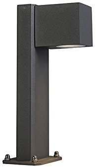 QAZQA baleno - éclairage de terrasse et d'allée de jardin - 1 lumière - L 153 mm - Gris foncé - Rustique, Moderne - éclairage extérieur