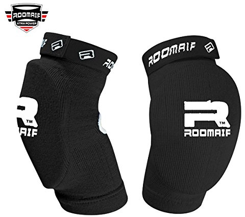 Roomaif armbågsskydd armbågsbeslag armbåge bandage kickboxar MMA kampsport armbågsdynor DE svart En Storlek