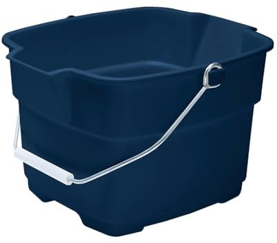 Rubbermaid Roughneck Square Bucket, 15-Quart, Blue, Comfortable/Durable Pour Handle, Sturdy Pail Bucket for Household Cleaning/Mopping