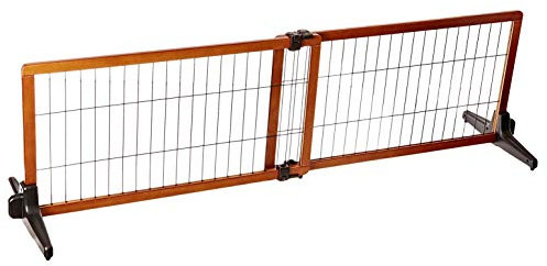 Carlson 41-70 Super Wide Dog Gate, Premium Wooden Adjustable Freestanding Pet Gate for Doorways & Hallways