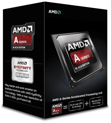 AMD APU A6 6400K Black Edition Quad Core Processor (Socket FM2, Dual Core, 3.9GHz, 1MB, 65W, AD640KOKHLBOX, Richland, Turbo Core 3.0 Technology, Virtualization Technology)