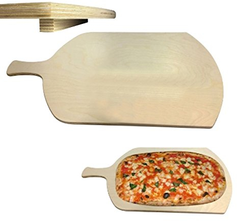 Tagliere rettangolare con manico per pizza a metro legno multistrato betulla meeting spessore 1,2cm (37x62cm)