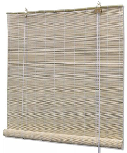 Festnight Tenda Bamboo, Tende a Rullo, Tapparella Avvolgibile bambù Naturale 140 x 160 cm