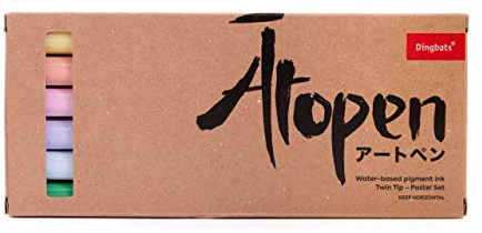 Dingbats - Ātopen Doppelspitze Stifte Set - Wasserdichte Fineliner und Pinselstifte -Pigmentliner für Zeichnen, Ausmalen, Schreiben ohne Verschmieren