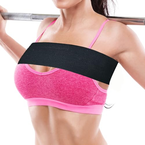 AMABAZR Banda de soporte de pecho de alto impacto, sin rebote, correa de brasier postoperatoria, brasier deportivo extra ajustable, banda estabilizadora, Negro, M