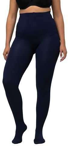 Ulla Popken Damen Thermo-strumpfhose Strumpfhose, Nachtblau, 56-58 EU