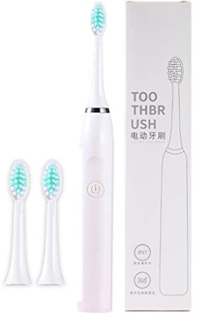 Ultrasonic Electric Toothbrush 5 Modes AA Powered Toothbrush 3 Brush Heads 19800 Vibrations Per Minute Ultrasonic Electric Toothbrush For Adults