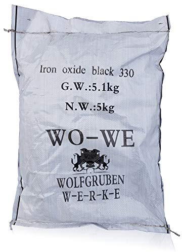 WO-WE Eisenoxid Pulver Pigmentpulver für Betonfarbe Lehm Keramik W120 Schwarz - 500g