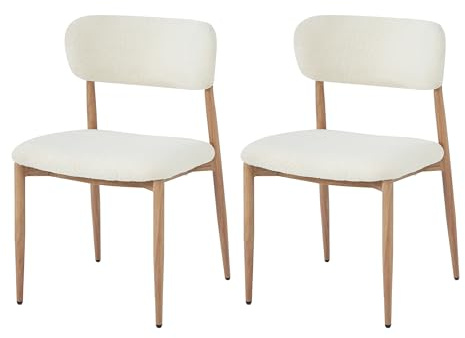RBJNGMYY Lot de 4 chaises de salle à manger en noyer avec accoudoirs beiges - Meuble décoratif en bois de ferme vintage pour cuisine et salle à manger