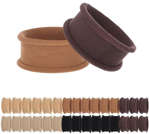 30 Stück Nahtloses Haargummi Mädchen Braun Dicke Haargummis Scrunchies Elastische Haarbänder Pferdeschwanz Clips Damen Baumwolle Haargummis für Frauen Mädchen Stoff Stirnbänder (Braun)