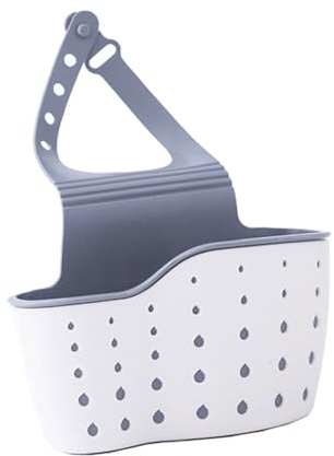 Cesta de fregadero de cocina fácil de usar, cesta de almacenamiento multiusos para organizar esponjas y suministros de limpieza