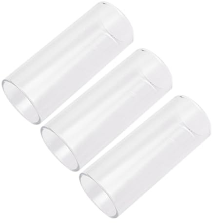 TOYZFRIENDY 3Pcs Glass Guitar Slides Medium Bottleneck Annealed Heat Treated Standard Guitar Slide for Electric and Acoustic Players
