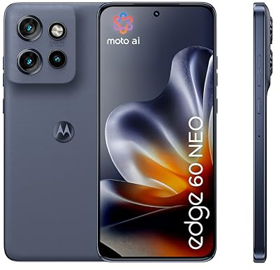 Motorola edge 60 neo con Moto AI (8/256GB, Tripla camera 50MP+13MP+10MP, selfie 32MP, Display 6.36 Super HD 120Hz, MediaTek Dimensity 7400, 5000mAh, TurboPower 68W, Android 15), PANTONE Grisaille