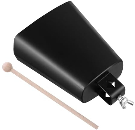 UKCOCO Cloche de Vache Musicale avec Bâton Instrument Percussion Garçon Fille Portable Éducatif Rythmique pour Garçon Fille Accessoire Instrument Facile à Monter