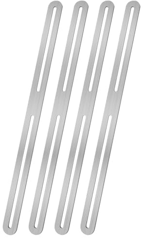 Prácticos accesorios resistentes de acero inoxidable para valla de buzón, paquete de 4 unidades para una fácil instalación y uso prolongado, diseños de soportes para buzones de valla de jardín