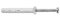 Celo Nageldübel 6x60mm Senkkopf NP - Dübel Schrauben Set mit vormontierter Schraube, Nylondübel - Schraube PZ2, 50 Stück
