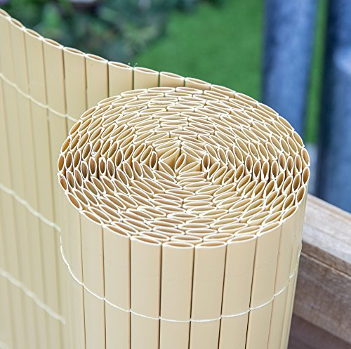 Papillon Artificial Bamboo Cane Plastic Garden Fence Screening Roll Privacy Border 4m x 1m (13ft 1in x 3ft 3in)